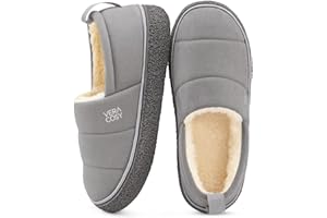 VeraCosy Women's Quilted Closed-back Slippers Technical Fabrics Warm Soft Comfy Non-slip Memory Foam Indoor House Shoes