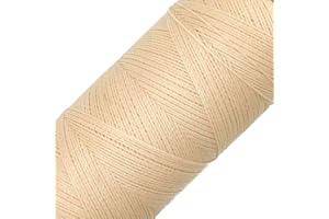 LINHASITA, Rocchetto di Filo Cerato, 100 g, 360 m, 0,5 mm di Spessore, in Poliestere, per macramé, 30 Colori - Ecru