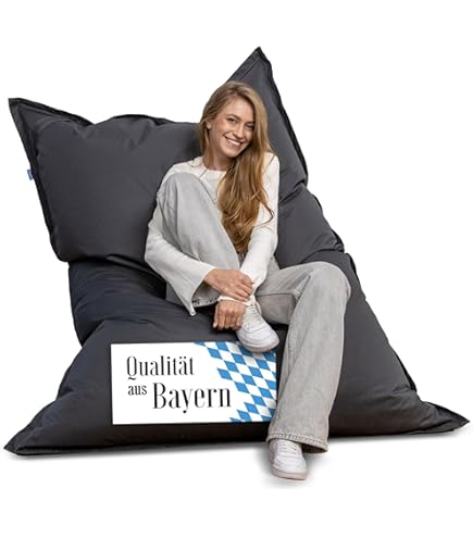Lumaland Pouf Géant XXL 140 X 180 Cm - Coussin De Couchage Imperméable Pour L'intérieur Et L'extérieur Avec Plus De 3 Millions De Perles EPS Adaptatives - Bean Bag Avec Housse Lavable