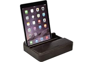 Jacob Jones Grey Charging Valet Tech Stand with Dark Grey Lining