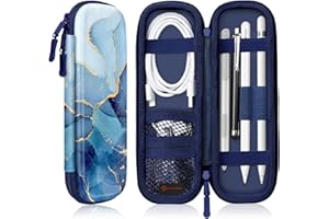 FINTIE Custodia Compatibile con Apple Pencil Pro e Apple Pencil (USB-C) e 2ª/1ª Gen - Slim Case Built-in Tasca Slot Compatibile con Apple Pen, Cavo USB, Samsung Stylus,