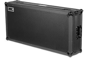 UDG Ultimate Flight - Juego de funda giratoria multiformato y mezclador de 10 y 12 pulgadas, color negro (estante para portátil + ruedas)