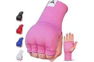 Mytra Fusion sottoguanti boxe Quick Easy Imbottito in gel sottoguanti senza cinghie lunghe uomini e donne Elastico fascia da box MMA, Muay Thai, Kickboxing, Pugni e Arti Marziali