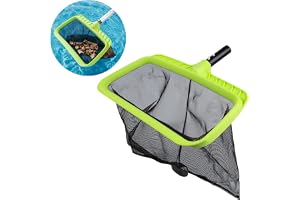 Powmag Pool håv professionell bottenhåv djup håv extra stor 46,5 × 36,5 x 35 cm lövhåv pool, skimmer nät finmaskig, poolhåv m