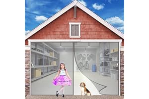 AMZBSGD Moustiquaire magnétique rideau pour portes fenêtres, 260x220cm, Rideau Porte Anti Insectes Mouche Moustique, avec Aimants et Bande Adhesive, Personnalisable, Gris