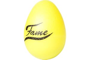 Fame Egg Shaker Gelb, Kompakter Kunststoff Shaker, Harmonischer Klang, Ideal für Schulen, Musikgruppen, Drum-Zirkel, Percussionisten