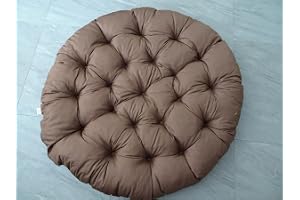 TBA Papasanfåtöljkudde, kudde golvkudde för svängfåtölj, rund Papasan fåtölj, polyrattan fåtölj - diameter 130 cm och kuddtjocklek 10-12 cm