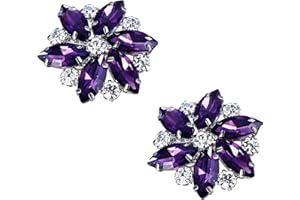 EVER FAITH Fermagli per scarpe Rhinestone cristallo Fibbia per scarpe per donne,Decoro Fascino per Abito da sposa