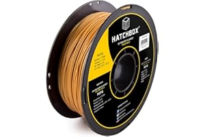 HATCHBOX PETG 3D Printer Filament, Dimensional Accuracy +/- 0.03 mm, 1 kg Spool, 1.75 mm, Gold
