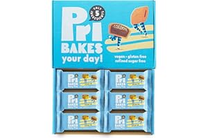 PRI'S Gluten Free Snacks - Tasty & On-the-Go Oat-Based, Low Calorie, Protein Snacks for Adults - High Fibre, No Sugar, Low Fat Vegan Food with Natural Ingredients - 6-Pack Pecan Pies by Pri Bakes