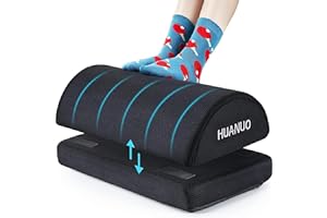 HUANUO Poggiapiedi Scrivania con, Poggiapiedi Regolabile a Doppio Strato per Ufficio, Casa, Viaggi