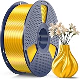 SUNLU PLA+ Silk Filament, 1 kg Spool, Silk Light Gold | Shiny Metallic Silk, High Strength, Vacuum Pack, Silk PLA+ Filament f