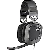 Corsair HS80 RGB USB Gaming Headset - Dolby 7.1 Surround Sound - Broadcast Quality Microphone - iCUE Compatible - PC - Black