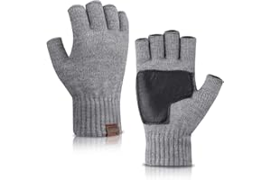 Maylisacc Gant Hiver Laine Mélangée Tricotés, Gants Tactiles Homme de 24cm pour Unisexes, Parfaits pour Envoyer des Message et Taper sur le Téléphone Intelligent