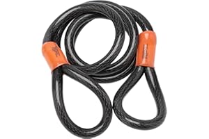 STERLING Burg-Wächter 12MMX1.2M Braid Steel Cable 121C 12 mm x 1,2 m geflochtenes Stahlkabel, 121 C, Schwarz, 12mm x 1.2M