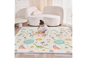 SUPERBE BEBE Alfombra Bebe Acolchada Plegable 180x200x1.5cm- Gimnasio Bebe - Manta De Juegos - Manta Actividades Impermeable Reversible - Tapete De Actividades - Gimnasio Infantil Bebé - Regalo Bebé