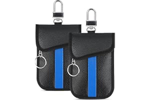 2 Pack Faraday Pouch for Car Keys, LAFEGIFT Keyless Car Key Signal Blocking Pouch, Key Pouches Signal Blocker, RFID Key Pouch for Car Security