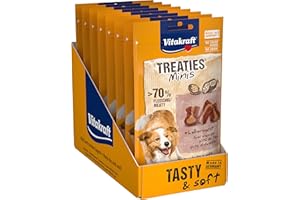 VITAKRAFT- Treaties Minis, Friandises Moelleuses Pour Chiens, Snack Fourré Au Pâté De Foie, Friandises D'Entraînement Pour Chiens, Sans Ajout De Sucre (1X 48G)