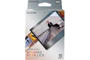 Fujifilm Instax Wide Brushed Metallics - Película instantánea - 10 exposiciones