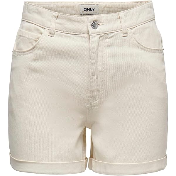 DENIMFY DFLena Korte jeansshort voor dames, met riem, regular fit, zomer, denim, stretch, basic, effen, blauw, S, M, L, XL, XXL, Dark Blue Denim (D259), S