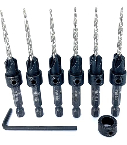 Amana Tool Carbide Tipped 82° Countersink Drill Bit - 1/2" Dia, 1/4" Hex Shank, For #12 Wood Screws