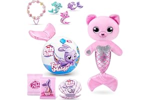 Pets Alive Furmaids ZURU Interaktywna Syrena dla dziewczynek z interaktywnymi światłami (różowy kotek)