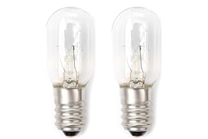 CKDSA 2x E14 Kühlschranklampe 15W warmweiß 90 Lumen 2700K Kühlschrank Birne Glühbirne Wandlampe mit T22 Kapsel für Nähmaschine Dunstabzugshaube Salzsteinlampe Gefriertruhe