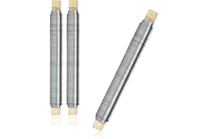 com-four® 3X Filo per Avvolgere Fiori - Filo per Legare Zincato Avvolto su Un Bastoncino di Legno - Spessore 0,65 mm, 300 g (Zincato - 03 Pezzi)