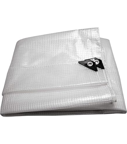 GUARD SHIELD Afdekzeil, waterdicht, met inslagringen, 4 x 6 m, transparant groen zeil, 150 g/m², zeildoek, beschermend zeil, multifunctioneel zeil, scheurvast, uv-gestabiliseerd