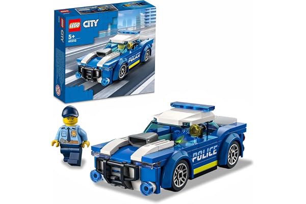 LEGO City La Voiture de Police 60312 - Jeu de Construction conçu pour Les Enfants de 5 Ans et Plus - Inclut Une minifigurine de Policier avec Une Lampe de Poche et Un képi (94 pièces)