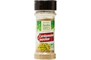 Jardin BiO étic - Cardamome moulue - bio - Sel, épices, aromates - Certifié AB - Pot de 30g