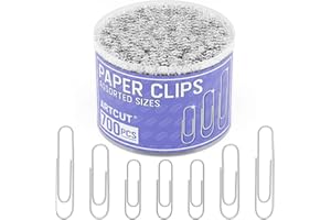 ‎ARTCUT Artcut 700-teilige Büroklammern, Büroklammern Groß verschiedene Größen, Büroklammern Silber, Rostfreie Büroklammer, Metall paper clip für Büro, Schule, Journaling, Büroklammern in großen Mengen