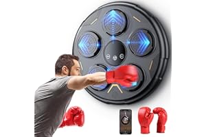 Lifellery Machine de Boxe Musicale, Smart Bluetooth Music Boxeur électronique, Appareil de Boxe électronique Portable Mural, Cible de Frappe numérique Intelligente