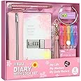 JIALILI Diary with Lock for Girls Ages 8-12, Kids Journal with Lock, Password Journal Notebook Kit for Teen Girls, 256 Pages Secrect Diary, Birthday Gifts for 6 7 8 9 10 11 12 Year Old Girls