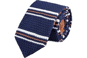 WANYING Uomo 6cm 2,36" Cravatta Ristretto Lavorata a Maglia Skinny Stretta Cravatta a Maglia in Stile Retrò Sportivo Casual Ufficio Accessorio Basic per Gentlemen
