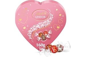 LINDT Lindor Boîte cœur Lait Noisettes Double Choco 160g