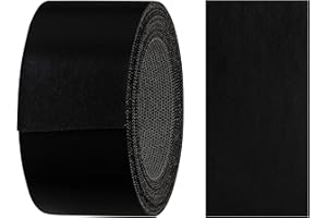 haggiy Secchio per bordi in melamina con colla a fusione, 40 mm x 5 m, per mensole e pannelli, nastro per bordi, decorazione: nero e liscio