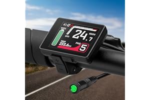 COCOLUMEN Écran de vélo électrique pour moteur central BAFANG BBS01B BBS02B BBS-HD Écran d'ordinateur avec rétroéclairage automatique Protocole UART