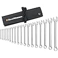 GearWrench 18 Pc. 12 Pt. Combination Wrench Set, Long Pattern, SAE - 81917