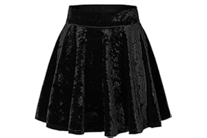 Urban GoCo Donna Velvet Vintage mini svasato Skater Gonna