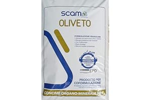 SCAM OLIVETO 25KG CONCIME Organo Minerale NPK con Boro, Ferro e Zinco concime per l'olivo