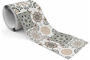 Muralo - Selbstklebende Bordüre - Tapetenbordüre Wandbördure - Dekorative Wandtatto für Wände, Möbel, Decken, Tapeten, Wandverkleidungen, Türen - Marokkanisches Muster- Br.10cm x Hö.300cm