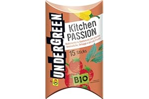 Undergreen Kitchen PASSION, Nutrimento in Bastoncini per Piante Aromatiche, Ortaggi e Piccoli Frutti, Consentito in Agricoltura Biologica, 15 Bastoncini