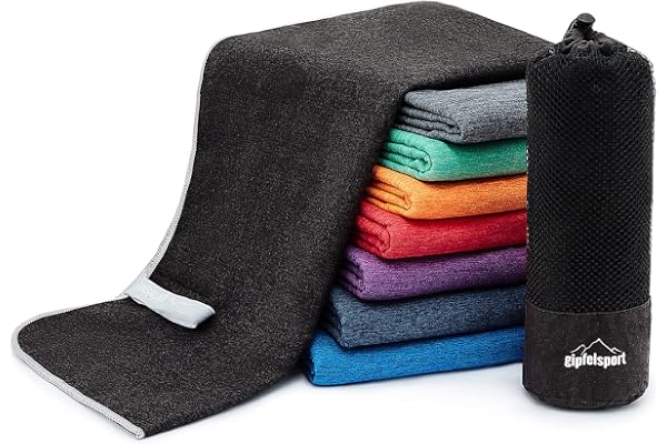 gipfelsport Serviettes en Microfibre | Serviette de Voyage, Serviette de Plage | Séchage Rapide, ultraléger, Peu encombrant | pour Enfants, Hommes et Femmes