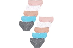 LOREZA ® 10 Pack Mädchen Baumwolle Slips Verschiedene Motive 92-170