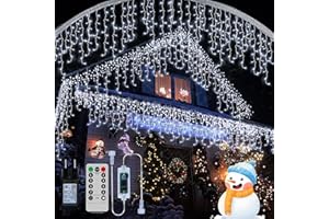 RJEDL 18+5M 600 LED Renouvelable Guirlande Lumineuse Extérieure, Guirlande Noel Extérieure avec 8 modes, minuterie, fonction mémoire Rideau Lumineux Noë, pour intérieur extérieur Deco Noel Extérieur