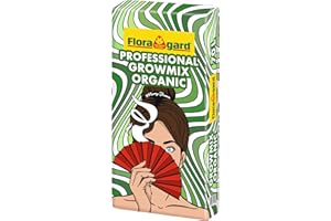 Floragard Growmix Organic – Bio-Erde für Cannabis Anbau, torfreduziert, mit Perlite & Trichoderma, Nährstoffversorgung bis zu 4 Wochen, ideal für Indoor & Outdoor Grow - 1x70 Liter