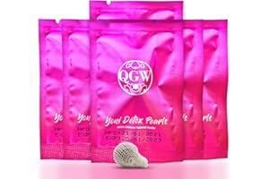QGW Yoni Detox Pearls Conceive TTC, Yeast Infection, Thrush, Bacterial Vaginosis BV, Candida Balls Treatment for Ladies (6 Pearls)