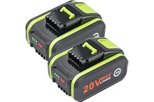 LabTEC Lot de 2 batteries de rechange 20 V 4000 mAh/4.0 Ah pour Worx 20 V WA3551, WA3551.1, WA3553, WA3553.2, WX372.1, WX80000 WX80000 WX3 WX3 WX80000 WX3 WX3 802 WXS. 678 WX550 WX523 WU531.9 WG894E