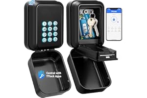 ENONEO Cassetta di Sicurezza per Chiavi Esterno Impermiabile | Diritti di Accesso+Multi-Password | Elettronica Cassetta Sicurezza Chiavi Self Check IN Bluetooth Cassaforte per Chiave con Codice